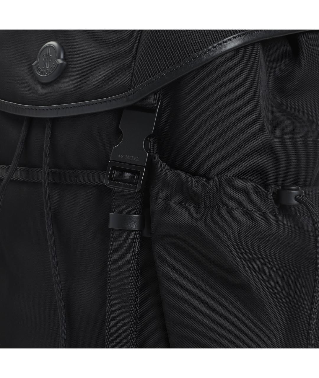 MONCLER Черный синтетический рюкзак, фото 5