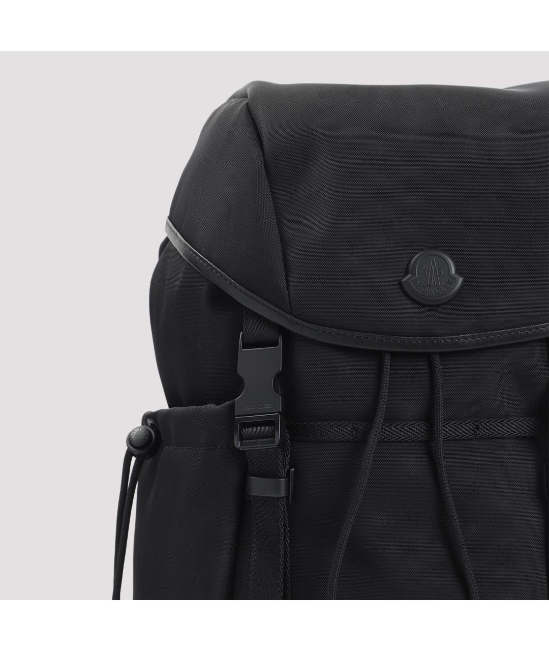 MONCLER Черный синтетический рюкзак, фото 6