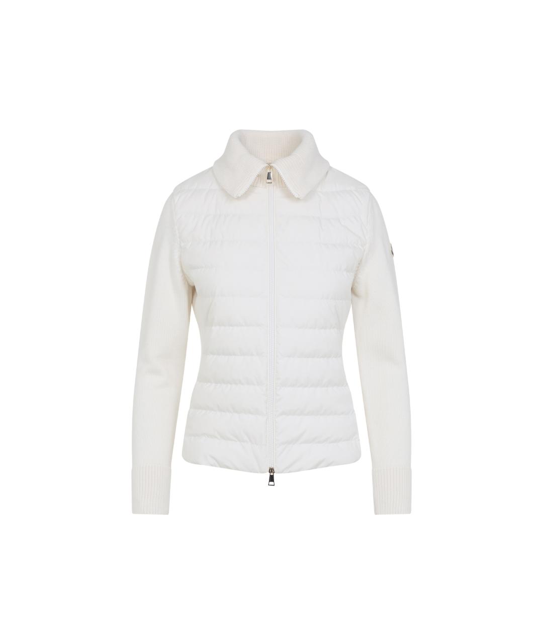 MONCLER Белая полиэстеровая куртка, фото 1