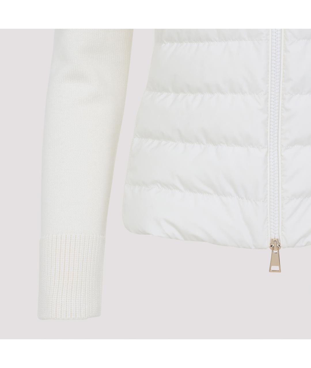 MONCLER Белая полиэстеровая куртка, фото 5