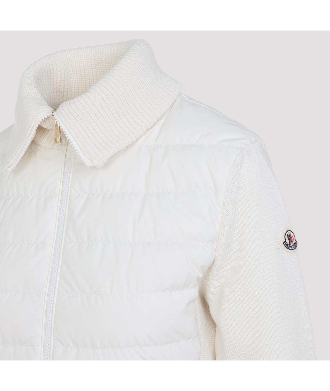 MONCLER Белая полиэстеровая куртка, фото 6