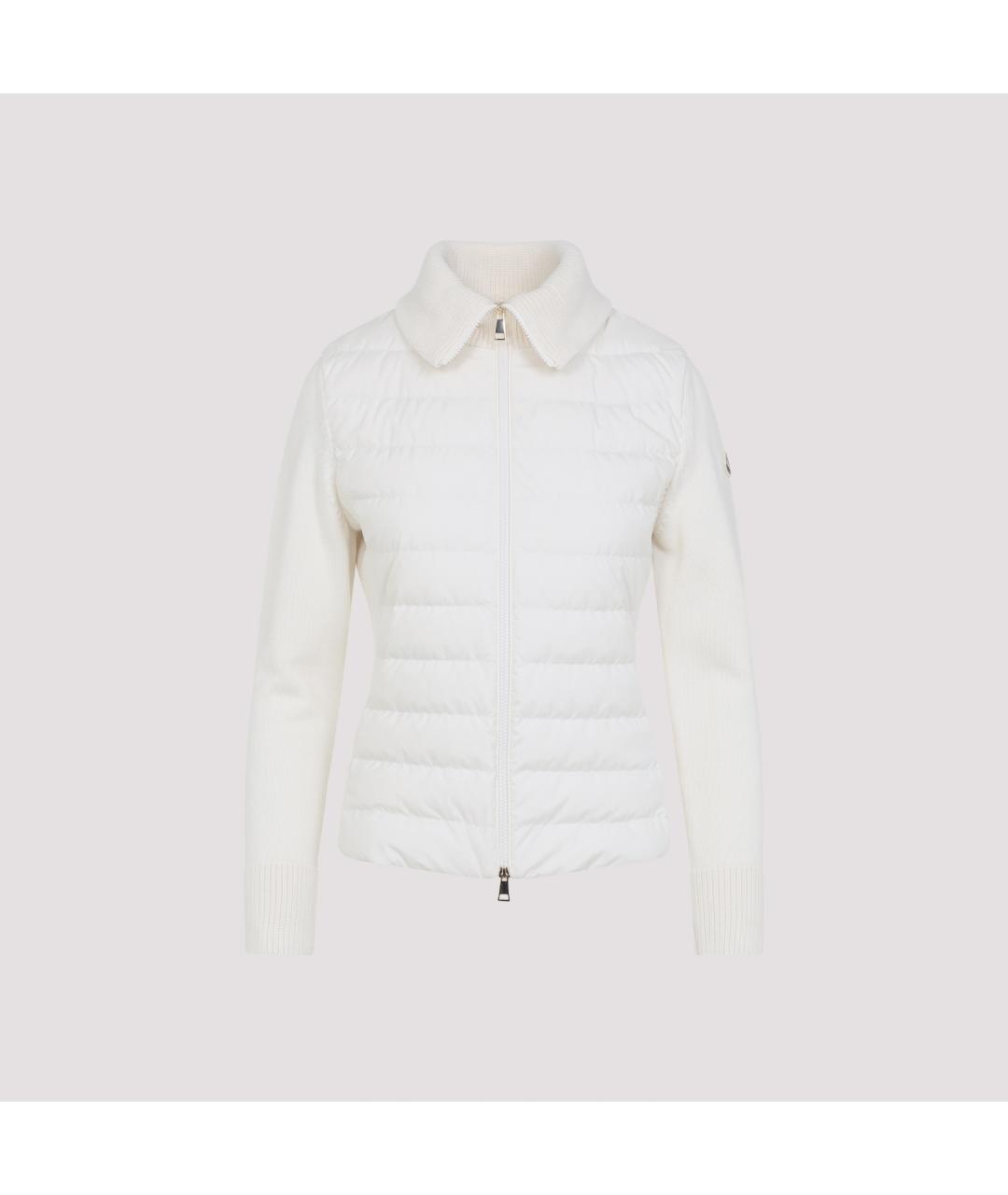 MONCLER Белая полиэстеровая куртка, фото 3