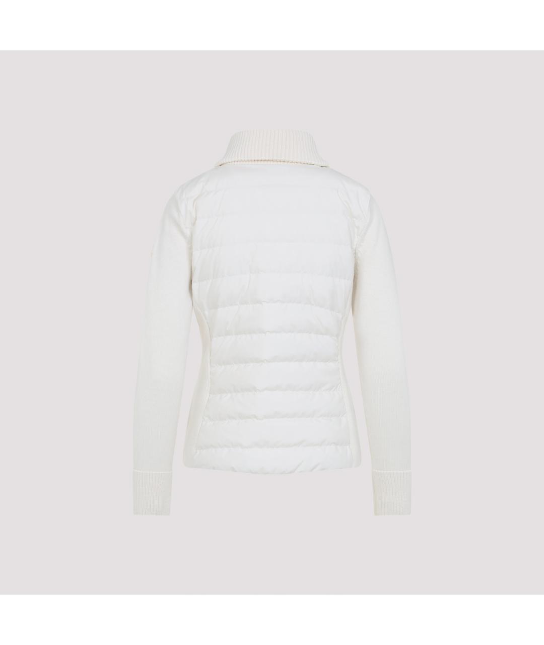 MONCLER Белая полиэстеровая куртка, фото 4
