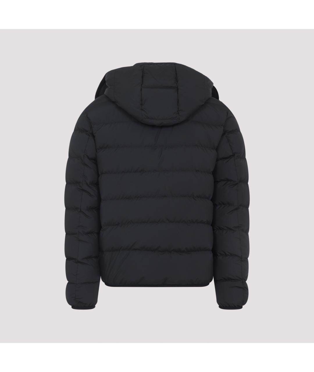 MONCLER Черный полиэстеровый пуховик, фото 4