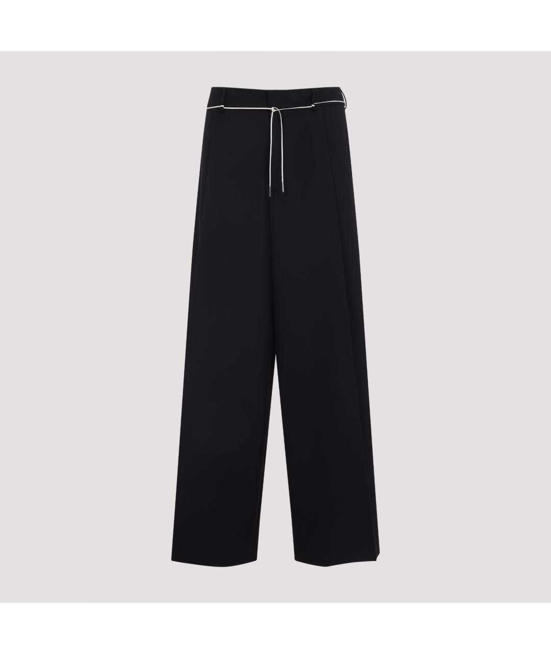 DRIES VAN NOTEN Черные шерстяные повседневные брюки, фото 3