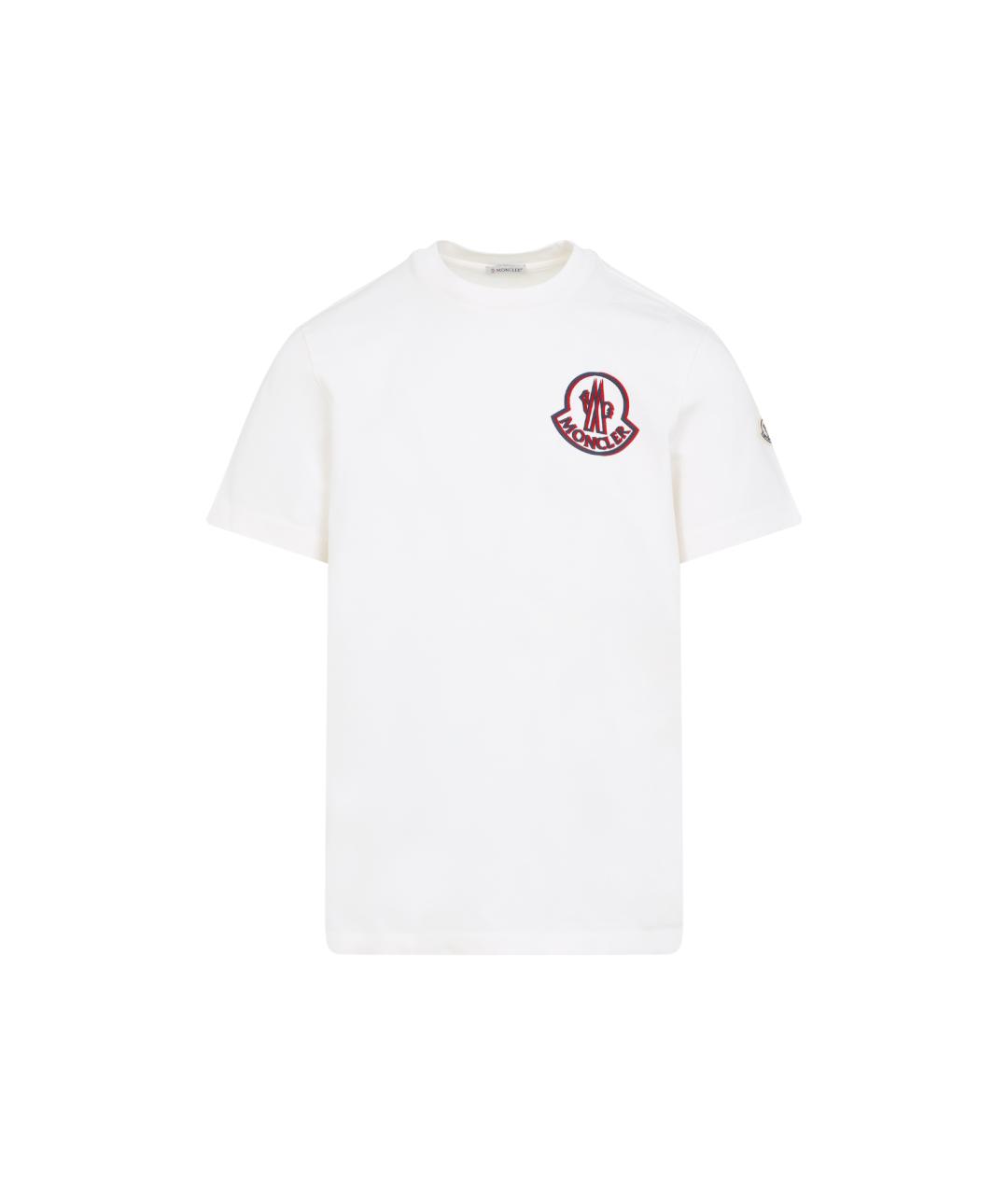 MONCLER Белая хлопковая футболка, фото 1