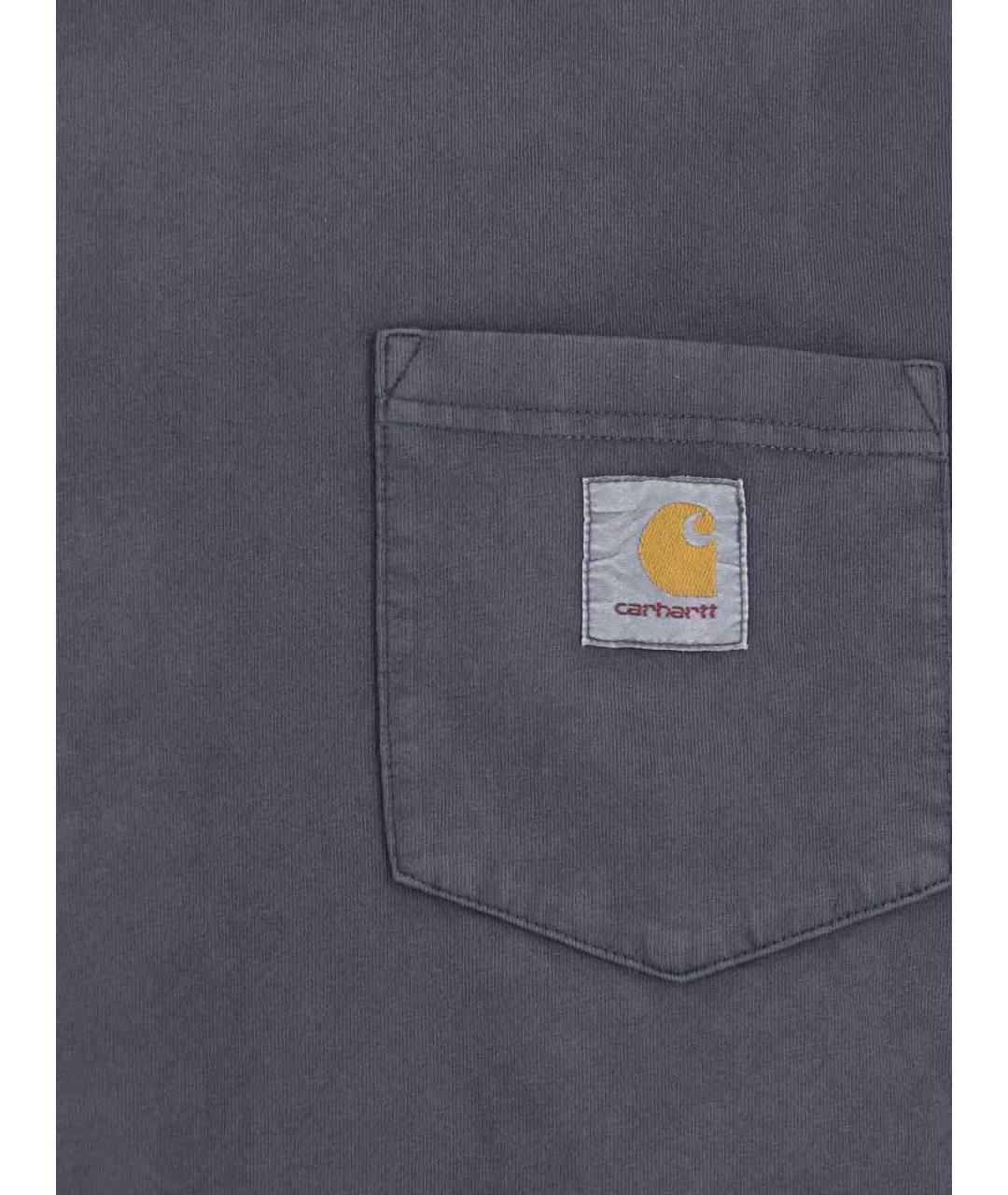CARHARTT WIP Серая хлопковая футболка, фото 3
