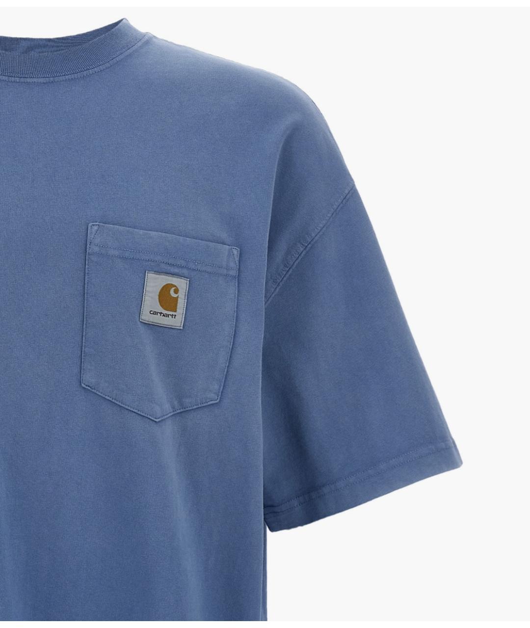 CARHARTT WIP Синяя хлопковая футболка, фото 3