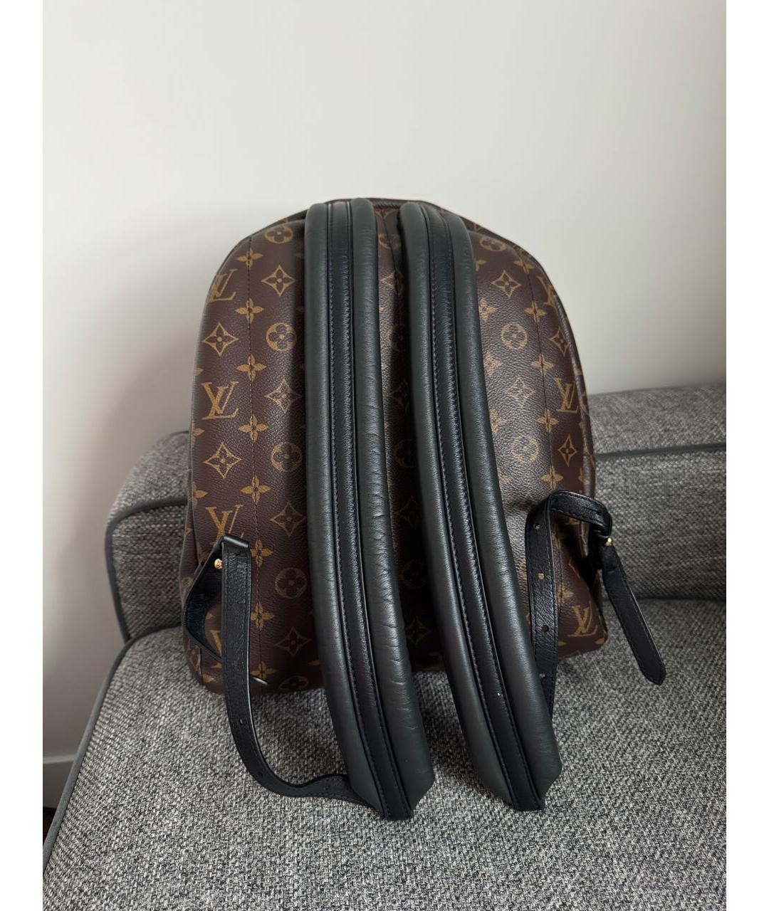 LOUIS VUITTON Коричневый кожаный рюкзак, фото 3