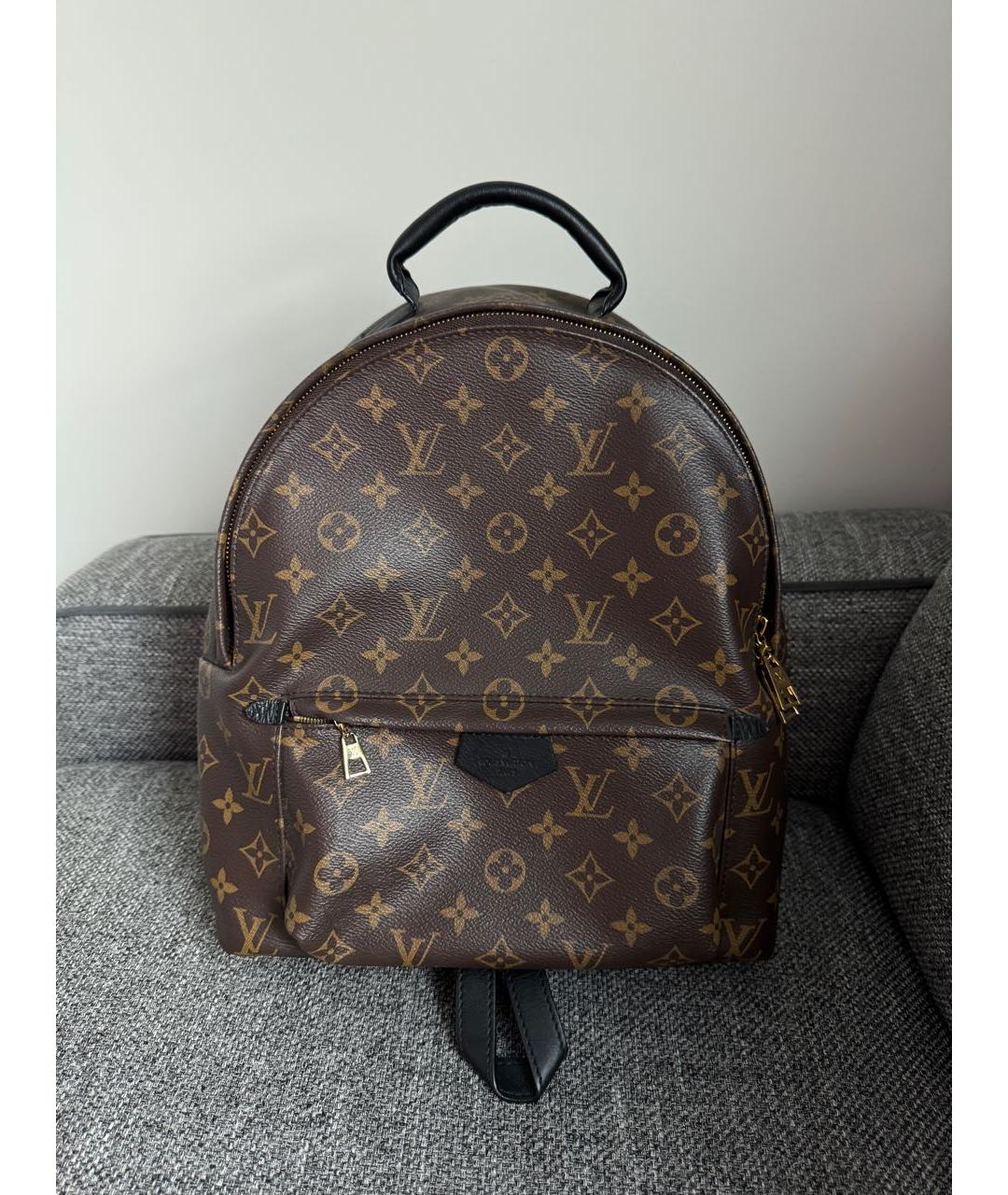 LOUIS VUITTON Коричневый кожаный рюкзак, фото 9