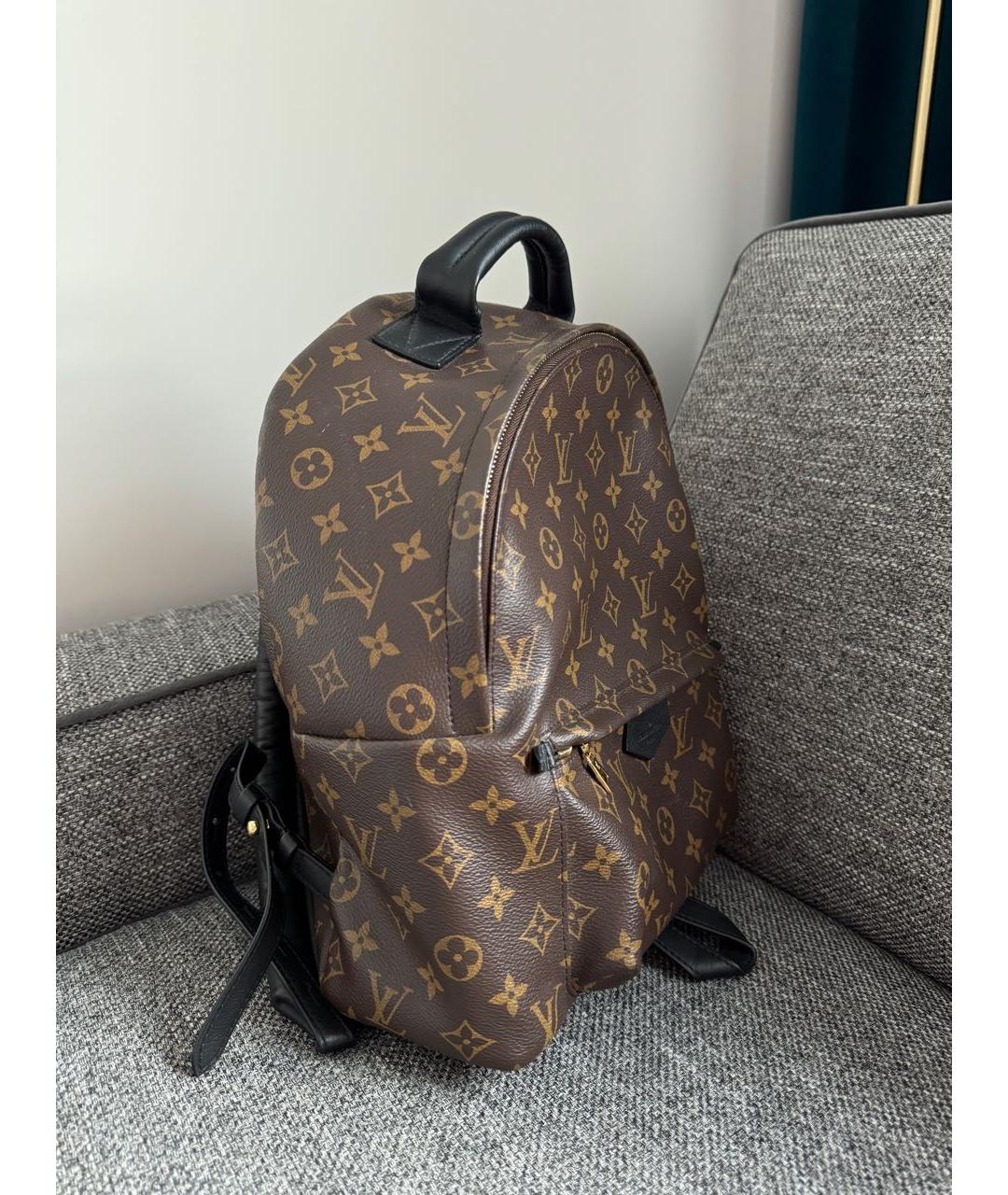 LOUIS VUITTON Коричневый кожаный рюкзак, фото 2