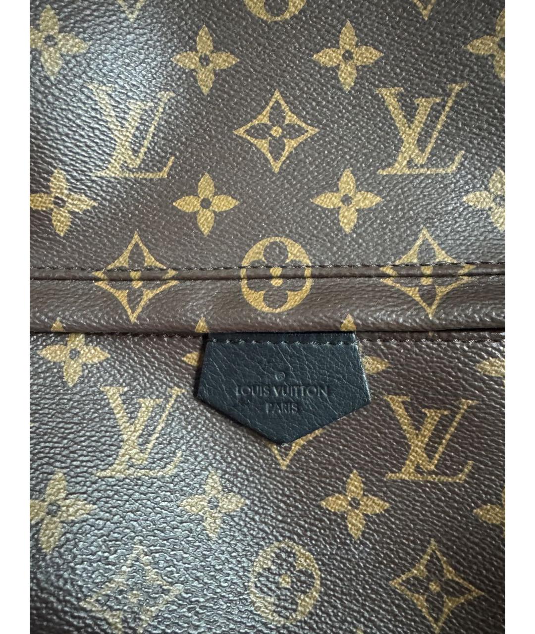 LOUIS VUITTON Коричневый кожаный рюкзак, фото 6