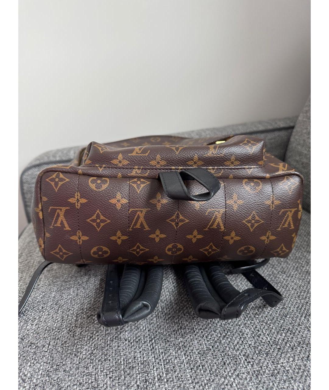 LOUIS VUITTON Коричневый кожаный рюкзак, фото 7