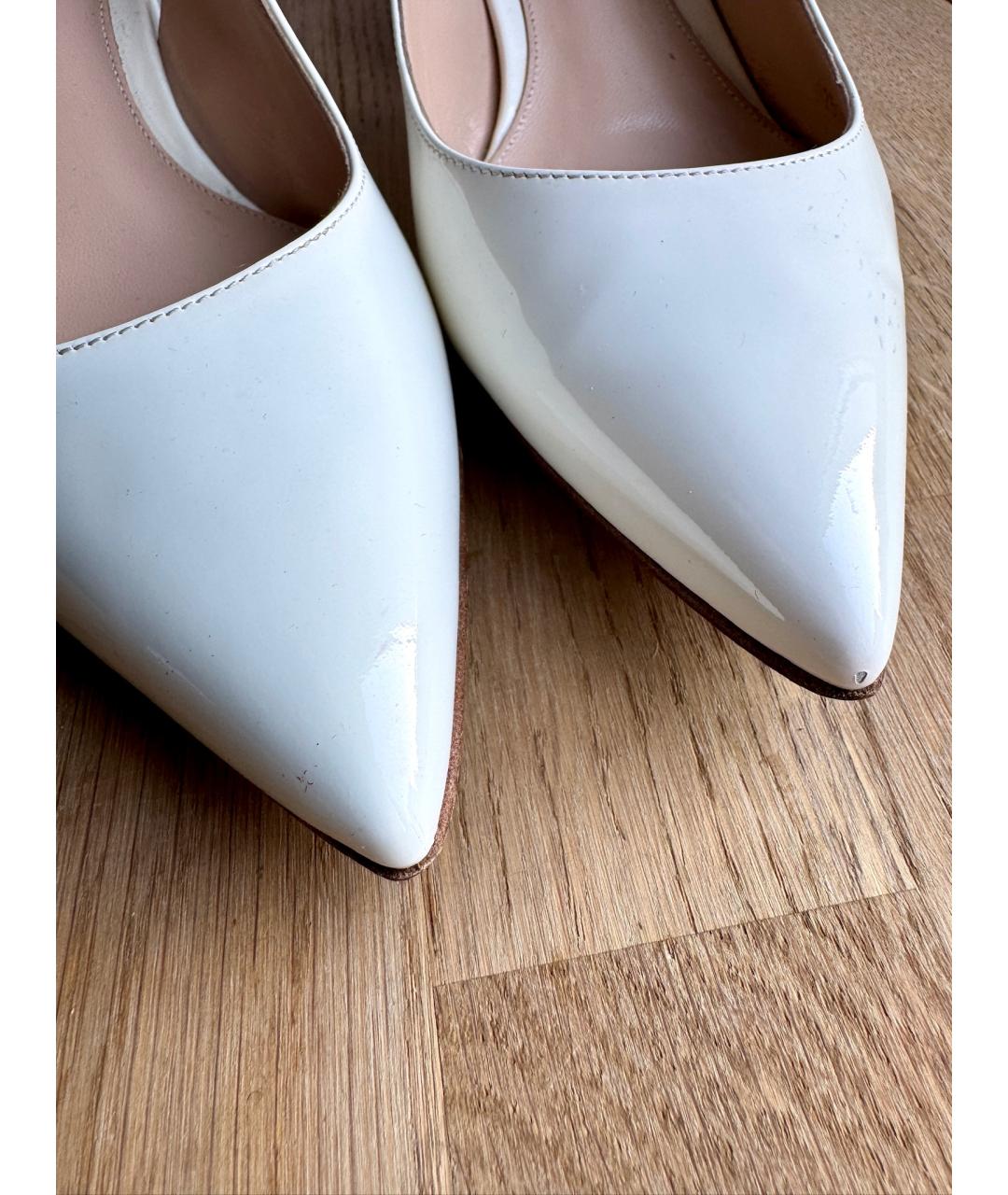 GIANVITO ROSSI Белые кожаные туфли, фото 7