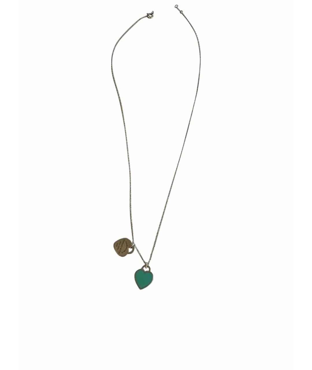 TIFFANY&CO Бирюзовая серебряная подвеска, фото 1