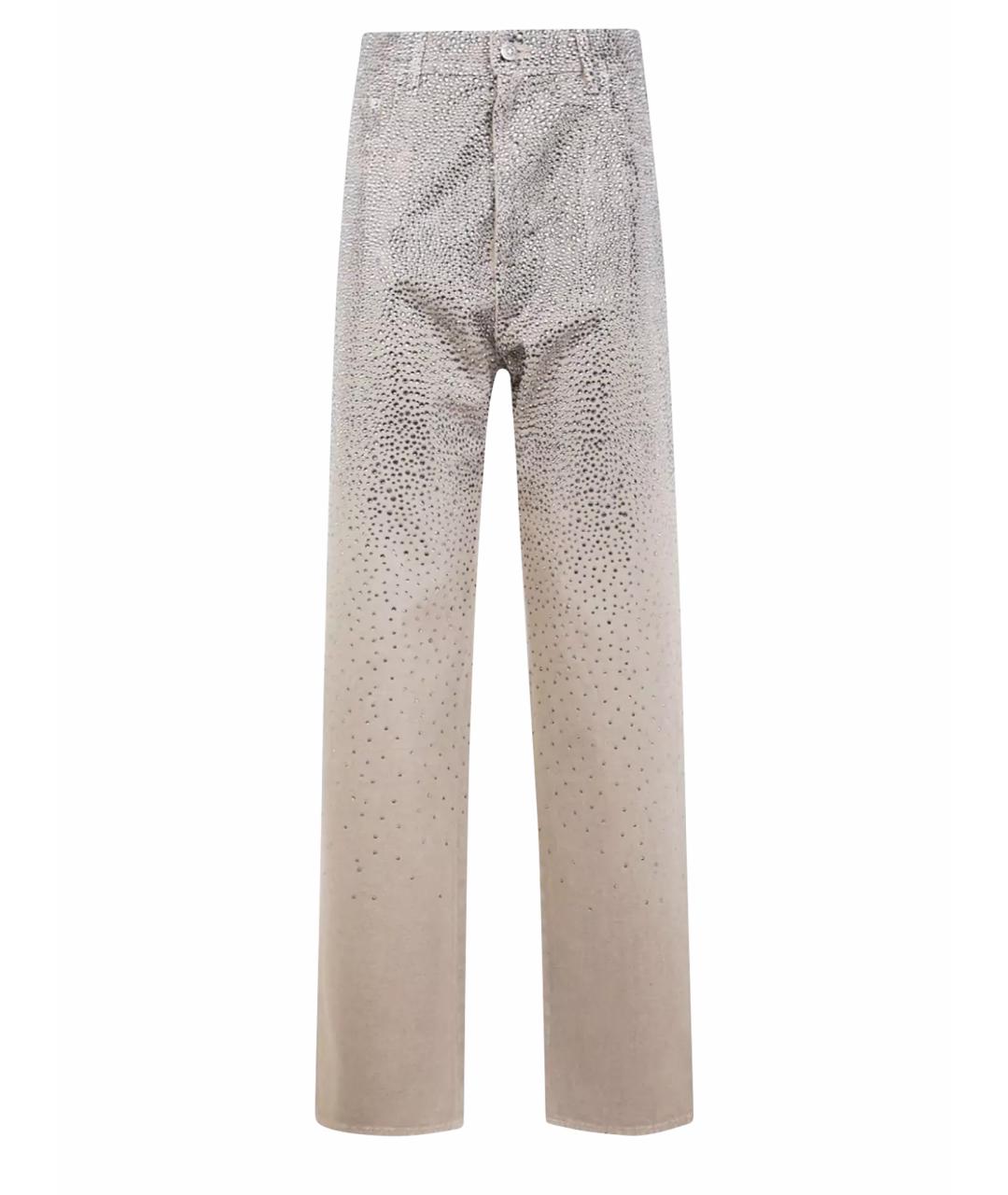 GOLDEN GOOSE DELUXE BRAND Мульти хлопковые прямые джинсы, фото 1