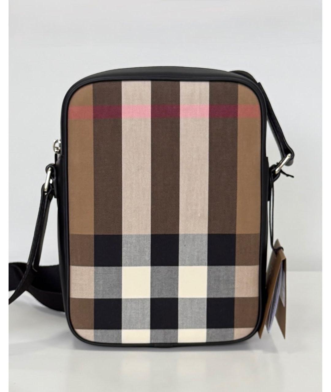 BURBERRY Бежевая тканевая барсетка, фото 6