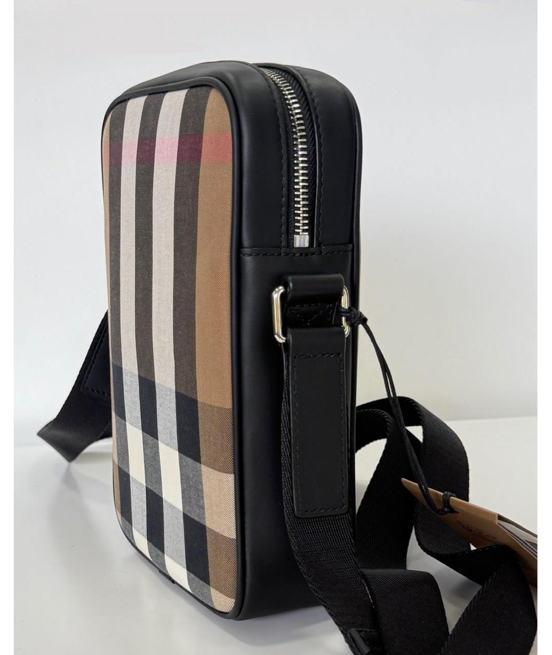 BURBERRY Бежевая тканевая барсетка, фото 2