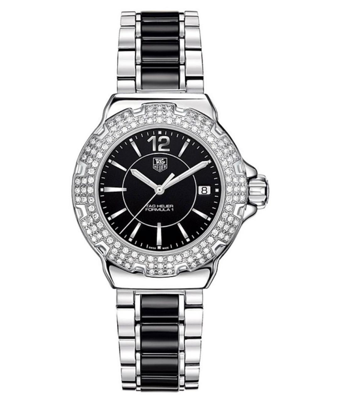 TAG HEUER Черные стальные часы, фото 1