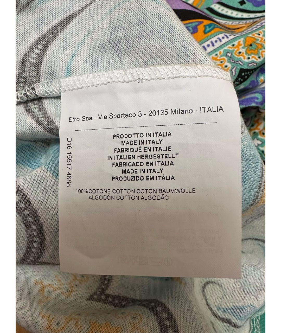 ETRO Мульти хлопковая футболка, фото 4