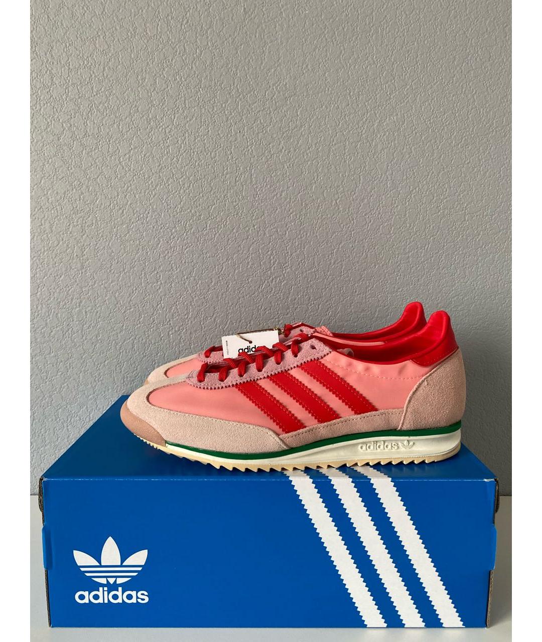 ADIDAS Розовые текстильные кроссовки, фото 3