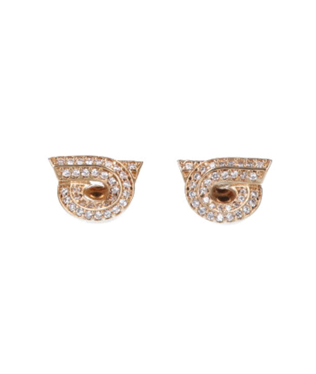 FERRAGAMO Золотые латунные серьги, фото 1