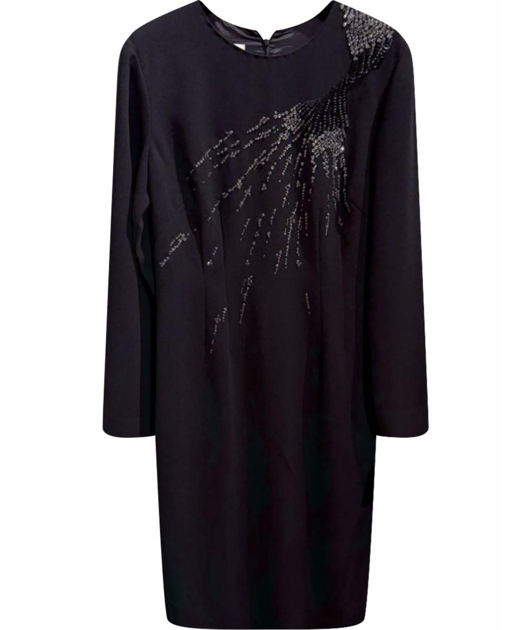 DRIES VAN NOTEN Черное полиэстеровое вечернее платье, фото 1
