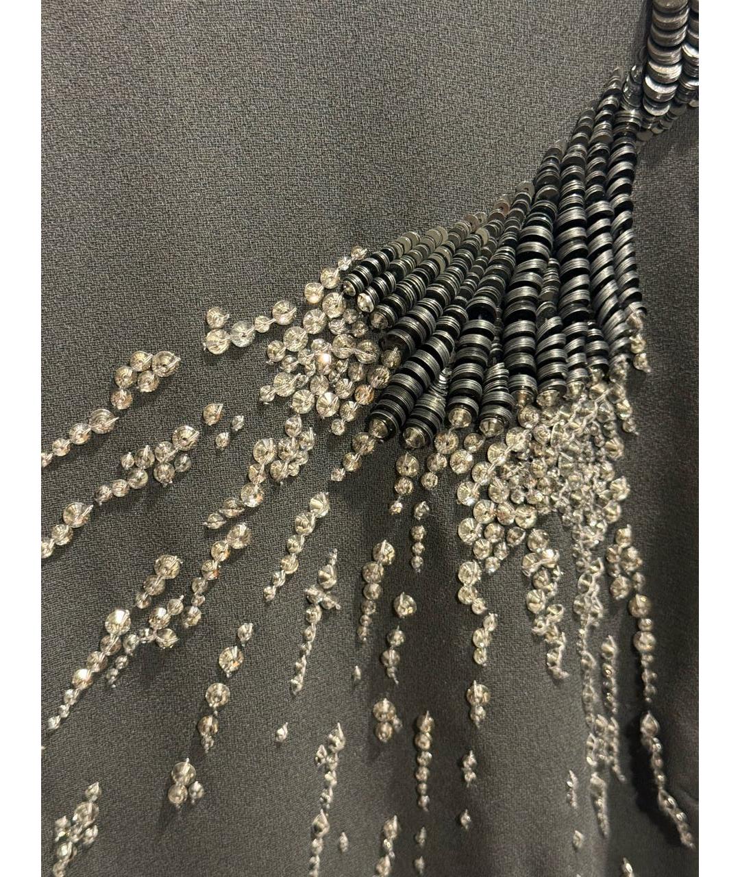 DRIES VAN NOTEN Черное полиэстеровое вечернее платье, фото 2