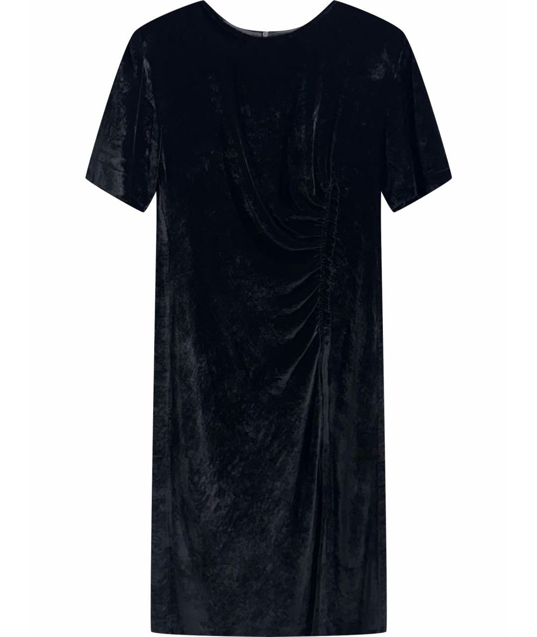 DRIES VAN NOTEN Черное бархатное повседневное платье, фото 1