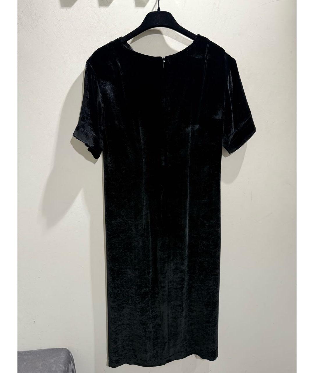 DRIES VAN NOTEN Черное бархатное повседневное платье, фото 2