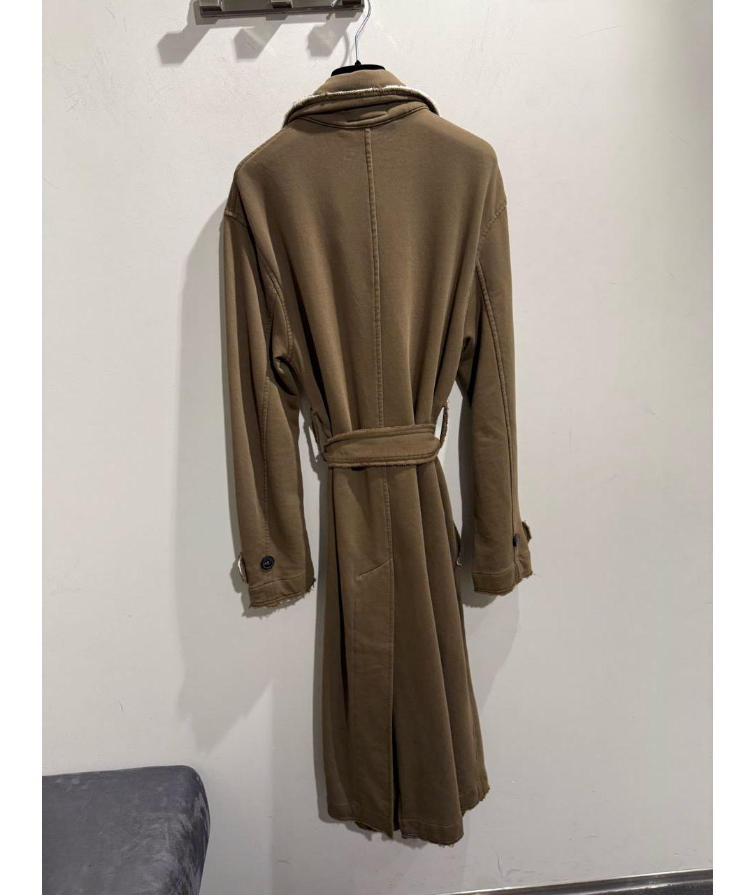 DRIES VAN NOTEN Хаки хлопковое пальто, фото 2