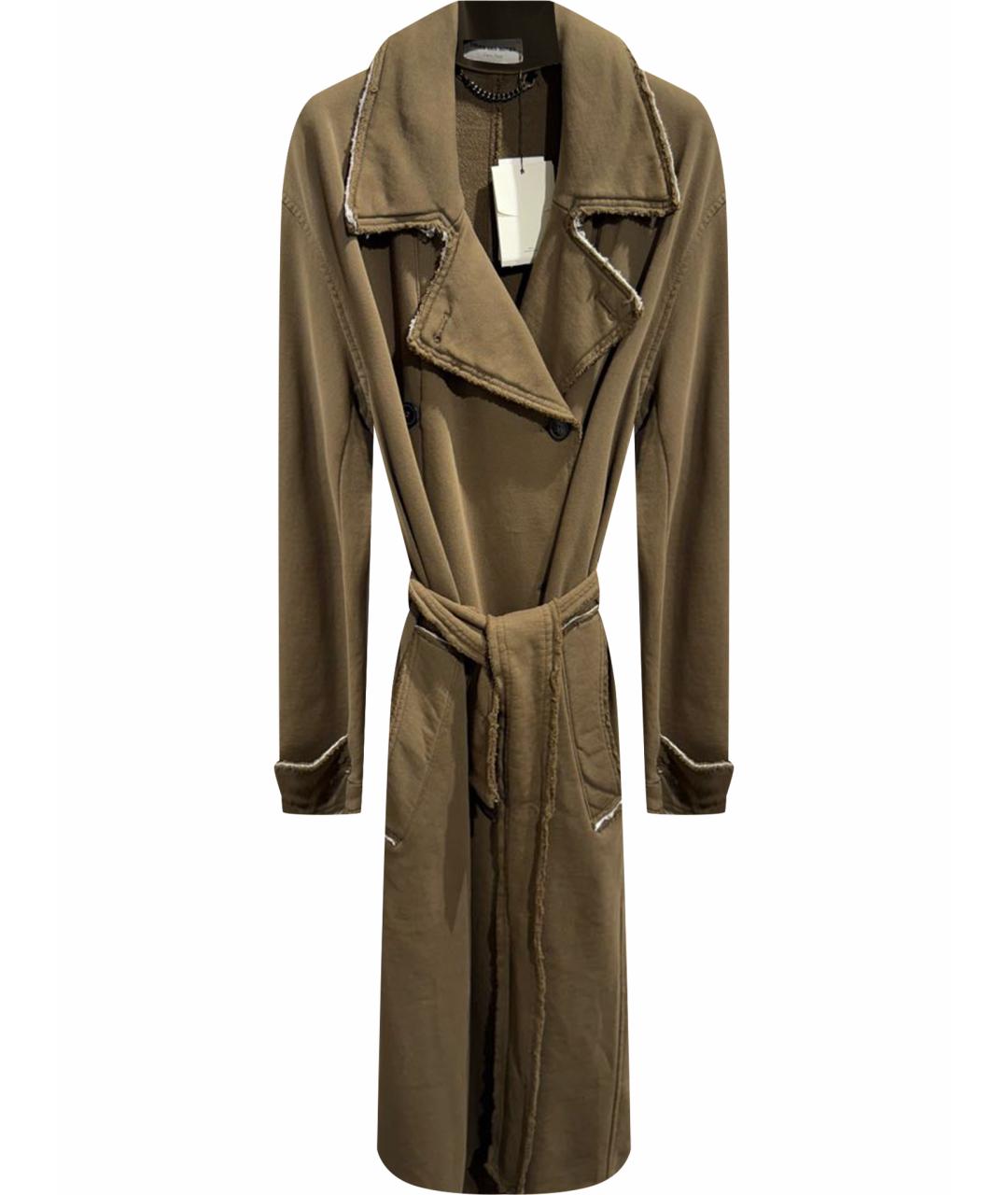 DRIES VAN NOTEN Хаки хлопковое пальто, фото 1