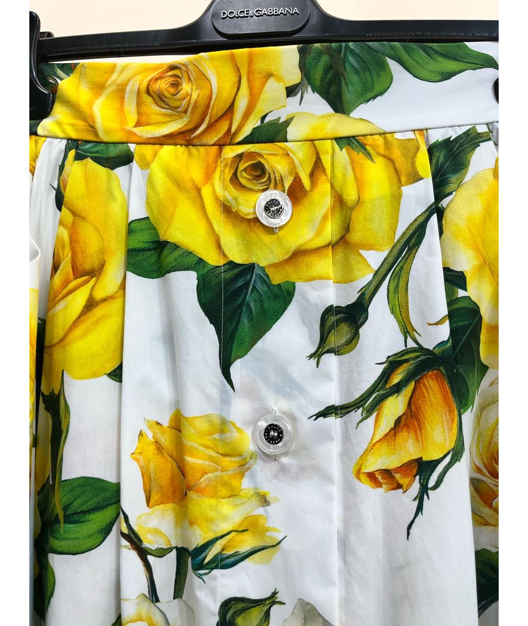 DOLCE&GABBANA Мульти хлопковая юбка миди, фото 3