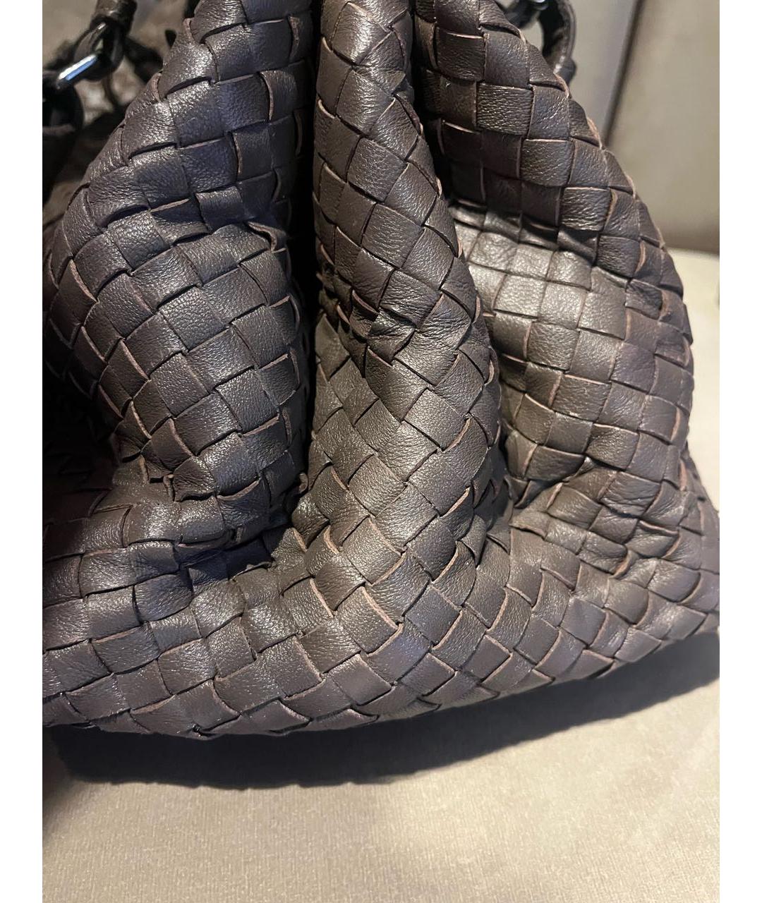 BOTTEGA VENETA Серая кожаная сумка тоут, фото 3