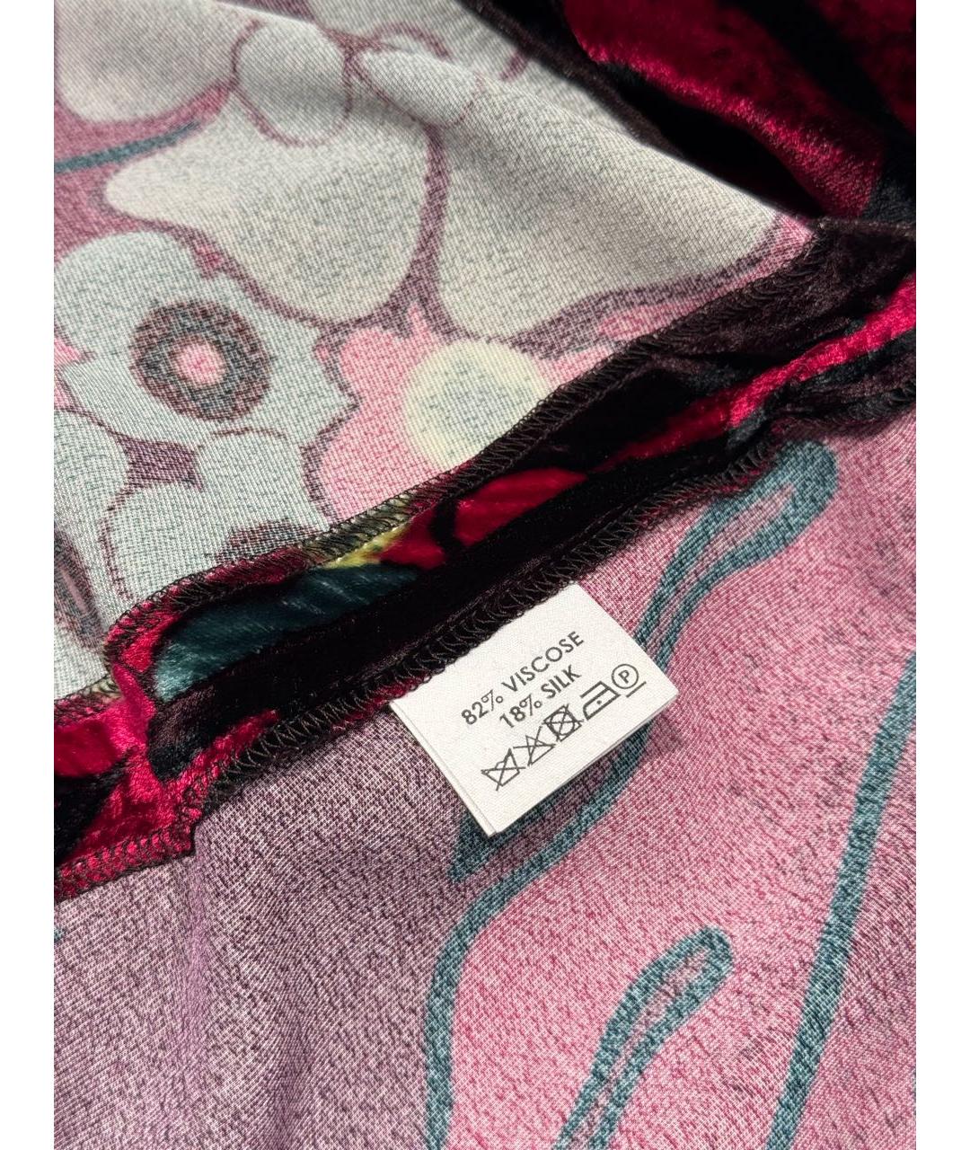 DRIES VAN NOTEN Бордовое вискозное повседневное платье, фото 7