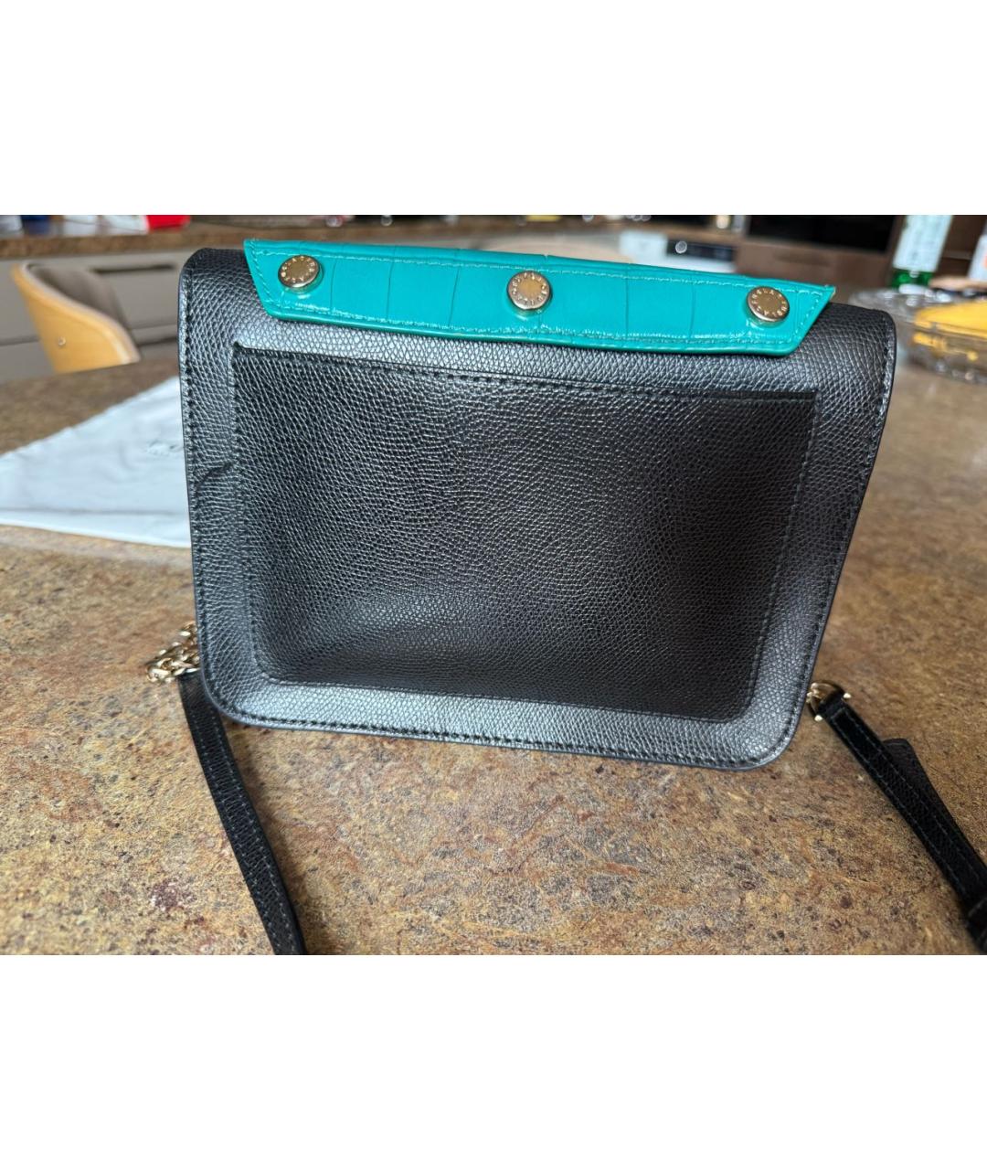FURLA Черная кожаная сумка через плечо, фото 3