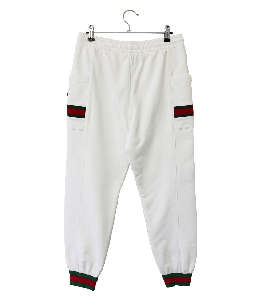 GUCCI Белые хлопковые повседневные брюки, фото 2