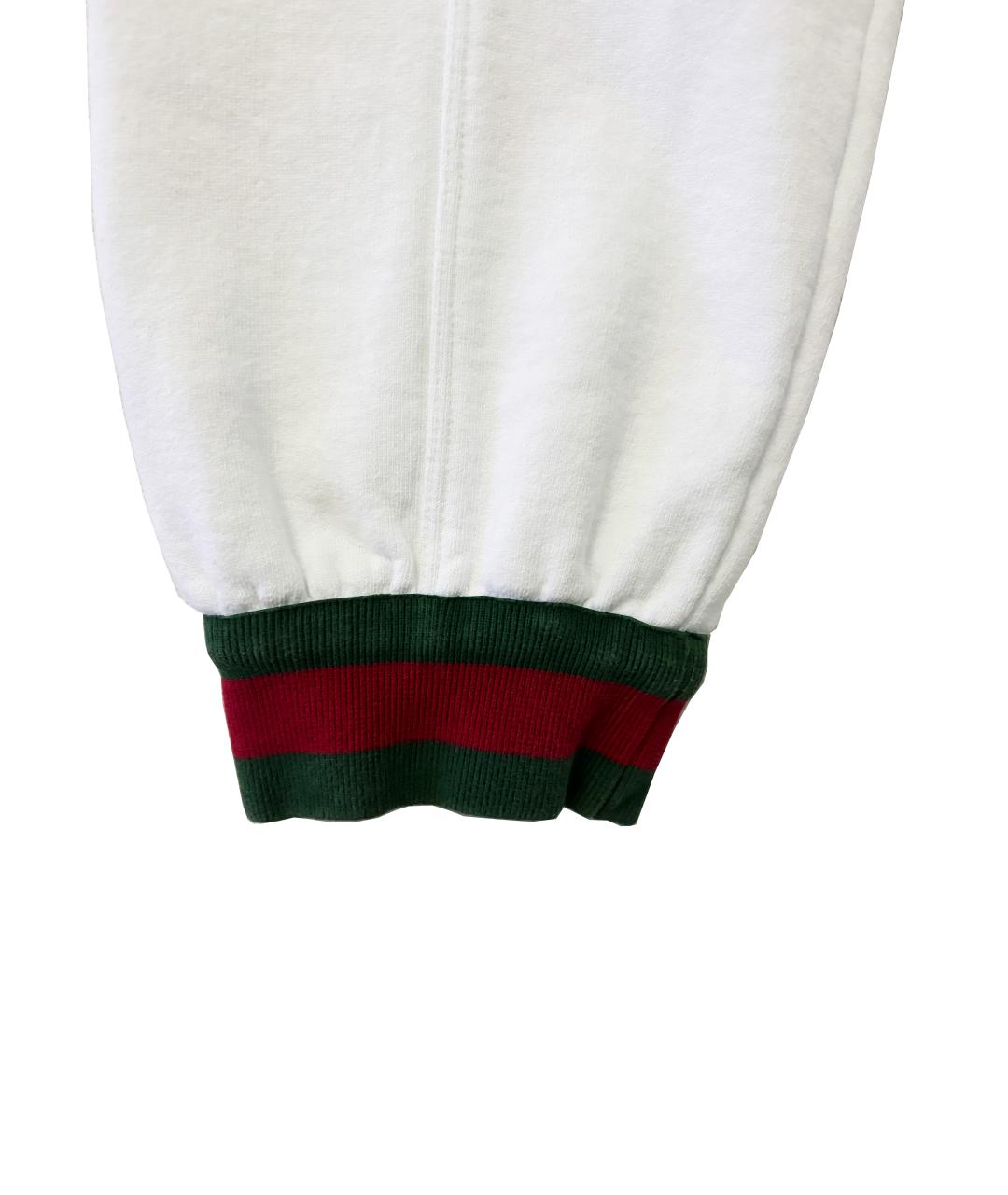 GUCCI Белые хлопковые повседневные брюки, фото 8