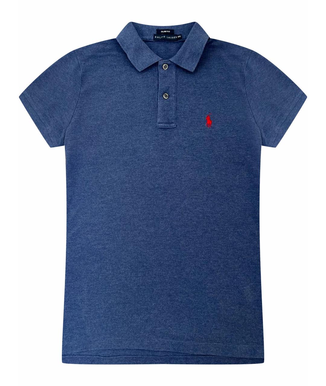 RALPH LAUREN Синяя хлопковая футболка, фото 1