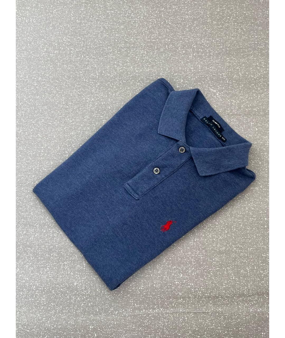 RALPH LAUREN Синяя хлопковая футболка, фото 5