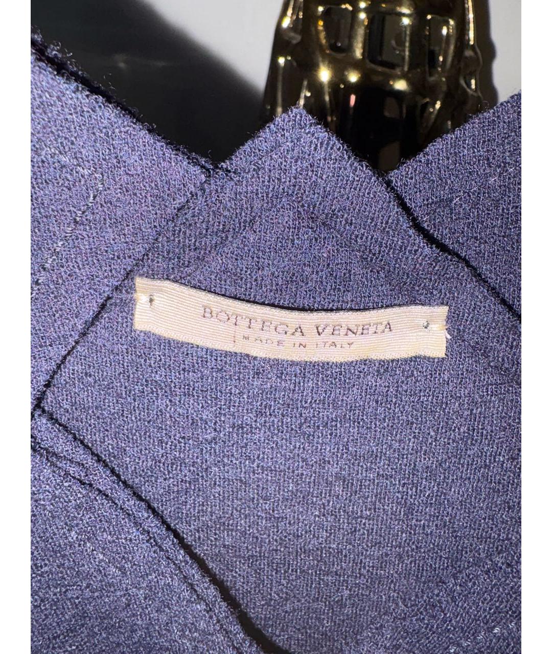 BOTTEGA VENETA Темно-синее шерстяное коктейльное платье, фото 3