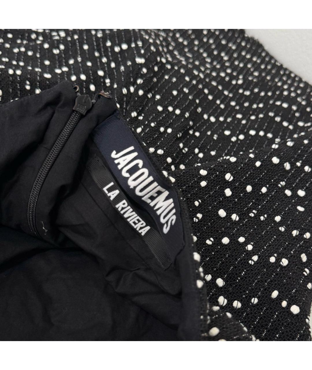 JACQUEMUS Черное хлопковое коктейльное платье, фото 6