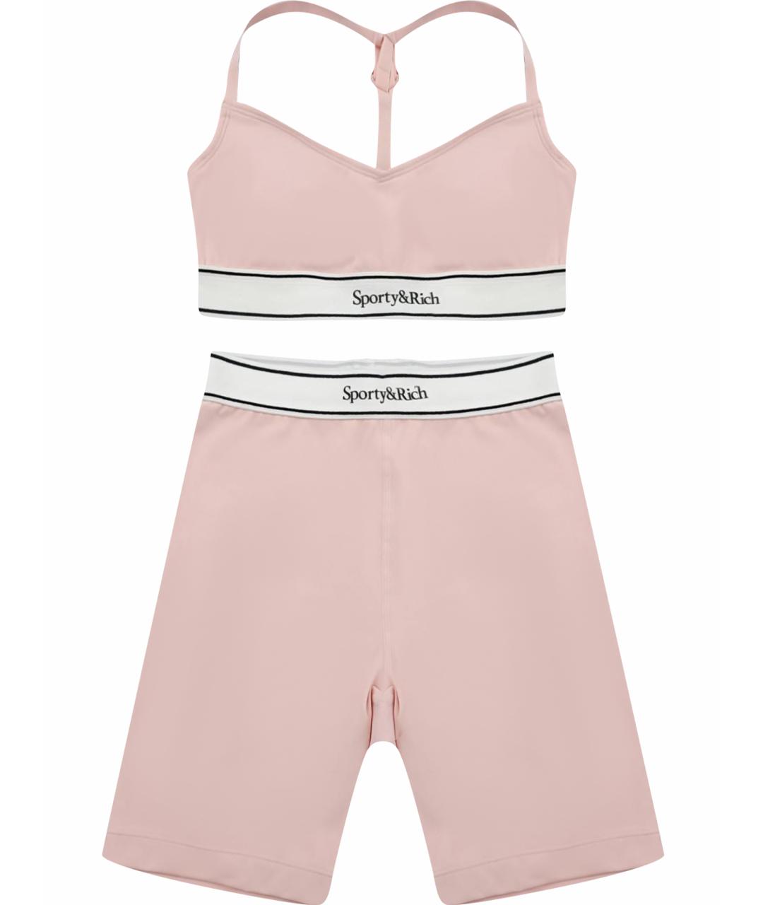 SPORTY AND RICH Розовый полиэстеровый костюм с брюками, фото 1