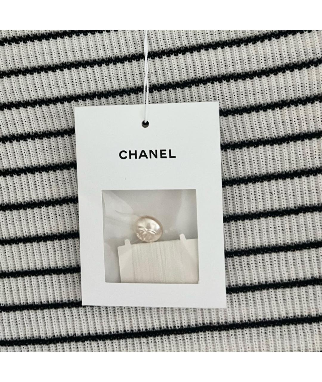 CHANEL Белая полиэстеровая футболка, фото 5