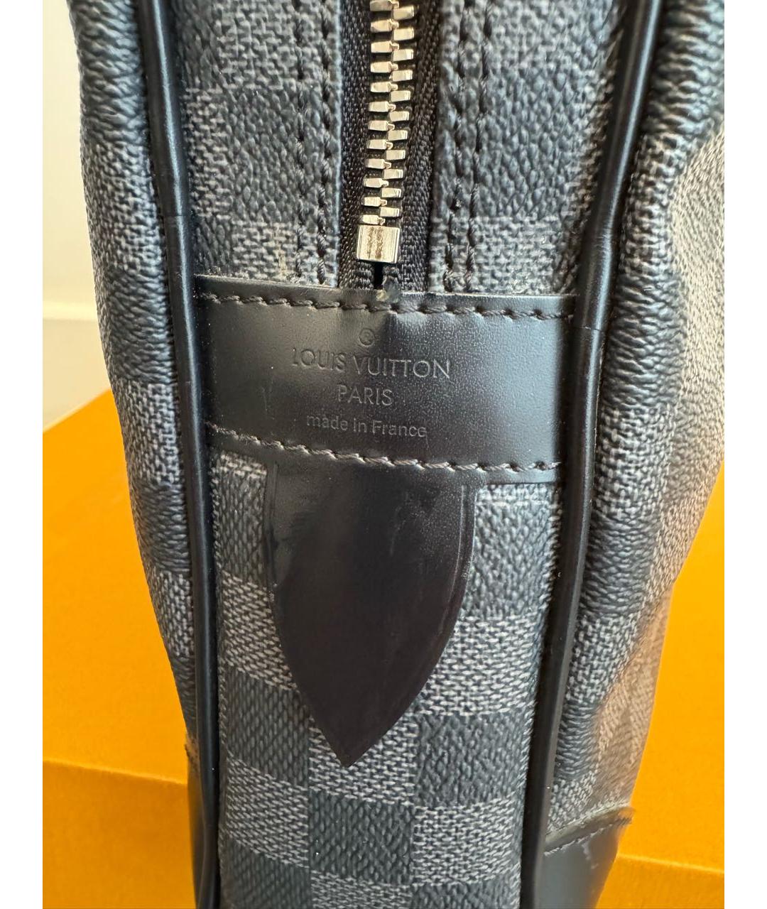 LOUIS VUITTON Антрацитовый портфель, фото 5