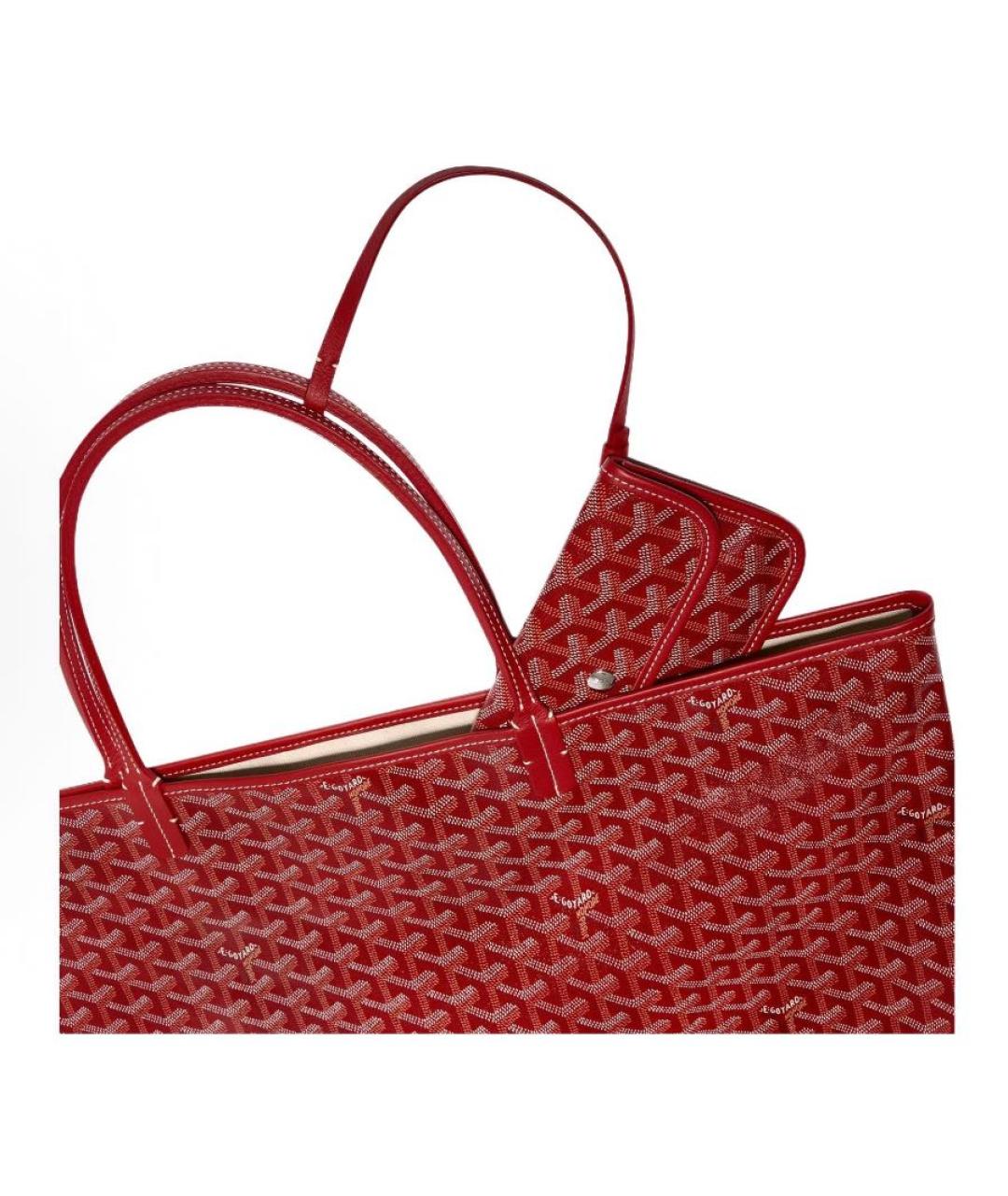 GOYARD Красная сумка тоут, фото 4