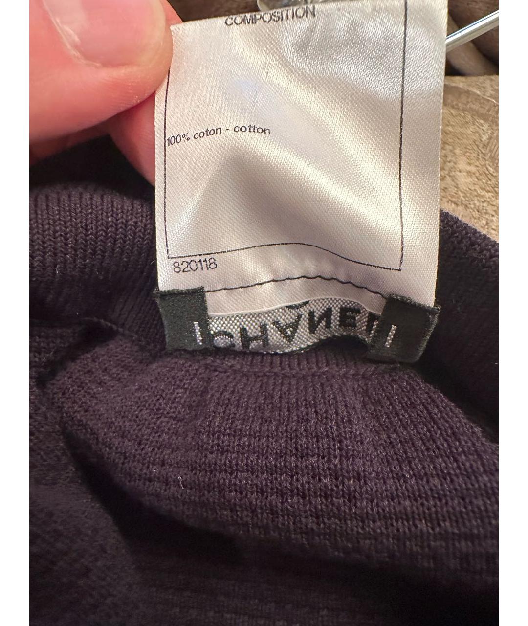 CHANEL Черная хлопковая юбка мини, фото 4