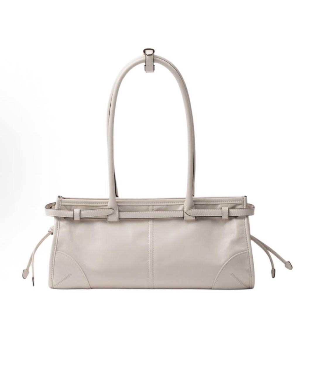 PRADA Белая кожаная сумка тоут, фото 3
