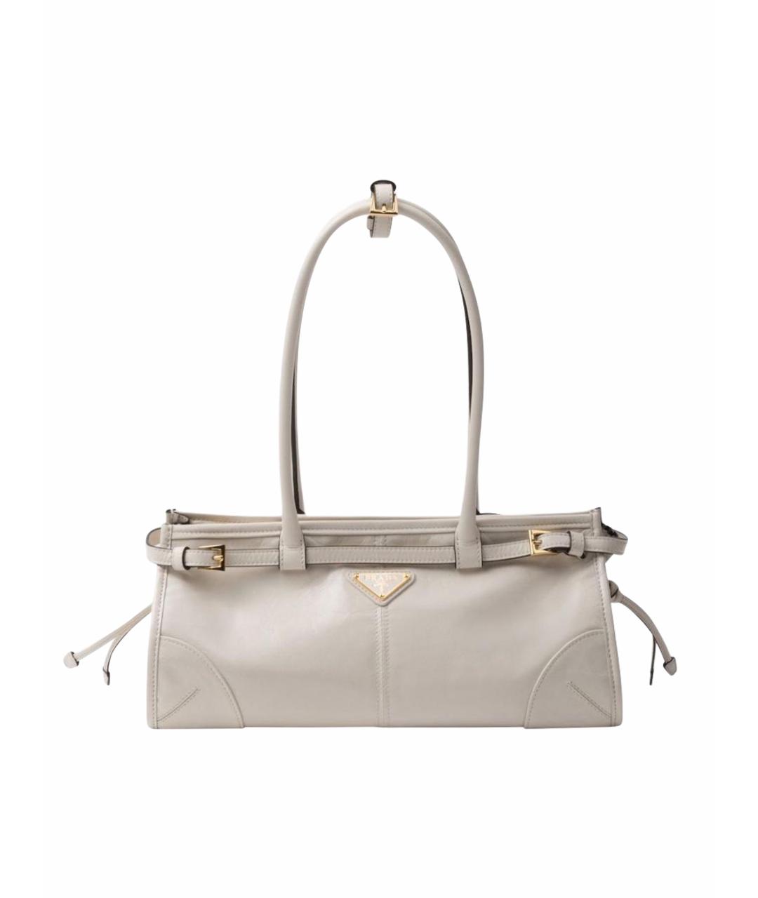 PRADA Белая кожаная сумка тоут, фото 1