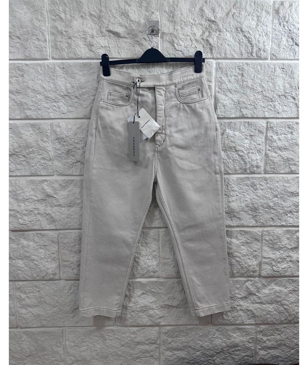 RICK OWENS DRKSHDW Бежевые хлопковые джинсы скинни, фото 9